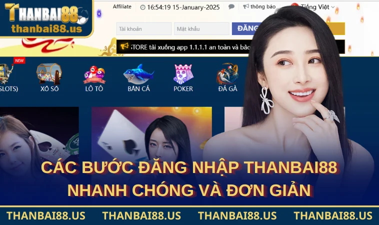 Các bước đăng nhập THANBAI88 nhanh chóng và đơn giản